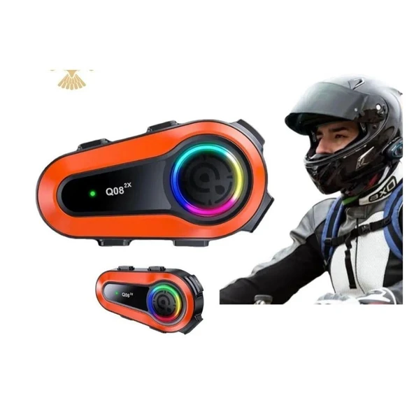 Q08 Intercom Motosiklet Bluetooth Kulaklık 2 Sürücü Görüşme, Uzun Menzil, - 3