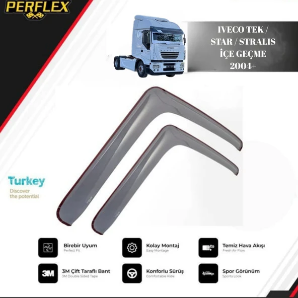 CAM RÜZGARLIĞI V1 DÜZ IVECO TEK / STAR / STRALIS İÇE GEÇME 2004+