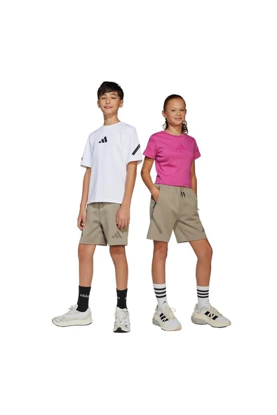 adidas Çocuk  Bej  Şort J ZNE SHORTS JD0009 - 8