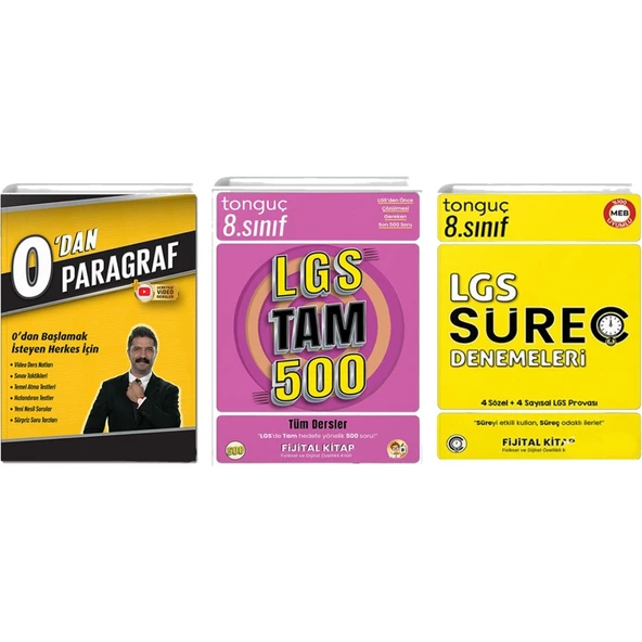 8. Sınıf Lgs Süreç Denemeleri+ Rüştü Hoca 0'dan Paragraf+8. Sınıf Lgs Tam 500