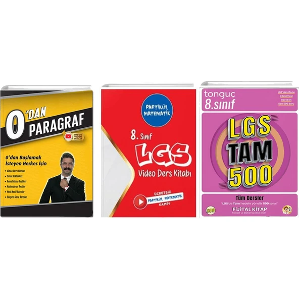 Rüştü Hoca 0'dan Paragraf+ 8. Sınıf Lgs Video Ders Kitabı+ Lgs Tam 500