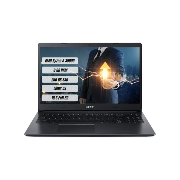 Acer Aspire 3 A315-23-R0U2 AMD Ryzen 5 3500U 8GB Ram 256GB SSD  15.6" FreeDos - Outlet