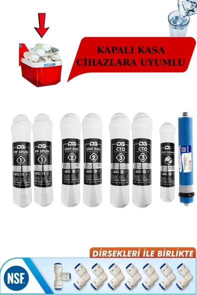 Kapalı Kasa 12'' Su Arıtma Cihazı Filtresi  LG Membranlı Inline Yıllık Filtre0