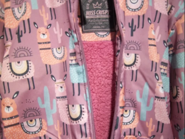 LAMA DESENLİ BEL LASTİKLİ KIZ MONT - 4