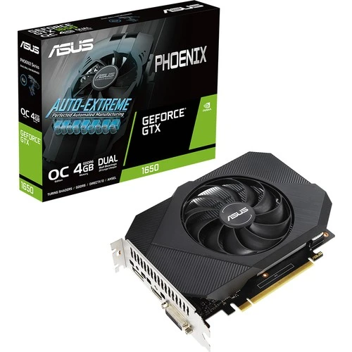 Asus GEFORCE PHOENIX GTX 1650 4GB 128bit GDDR6 1605MHz OC DVI HDMI DP (PH-GTX1650-O4GD6-P-V2) Ekran Kartı       - Outlet