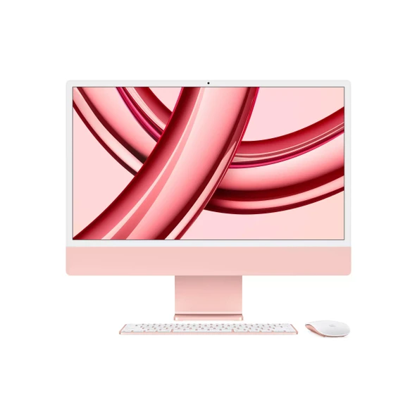 Apple iMac 24 inc 4.5K M3 8CPU 8GPU 8GB 256GB Pembe MQRD3TU/A       - Outlet