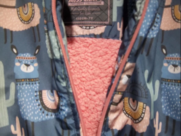 LAMA DESENLİ BEL LASTİKLİ KIZ MONT - 2