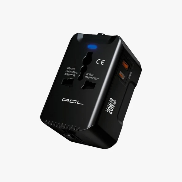 Evrensel Eu Us Au Uk Priz Fiş Çevirici Dönüştürücü Seyahat Adaptörü 2 Type-c 1 Usb Çıkışlı Adaptör - Resim 2