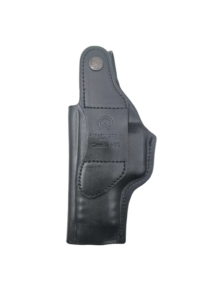 Canik TP9 SFX Uyumlu Siyah Deri Silah Kılıfı Kemer İçi Metal Maşalı