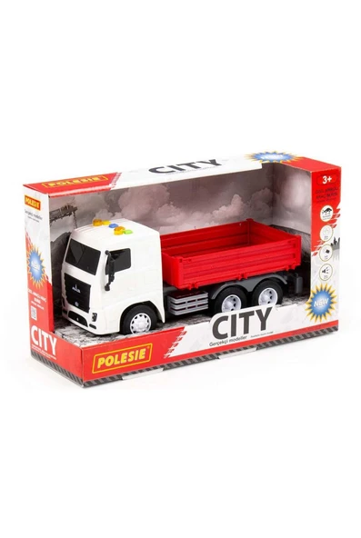 POLESİE 96425 CİTY-2 SÜRTMELİ KAMYONET IŞIKLI VE SESLİ BEYAZ KABİN KUTUDA