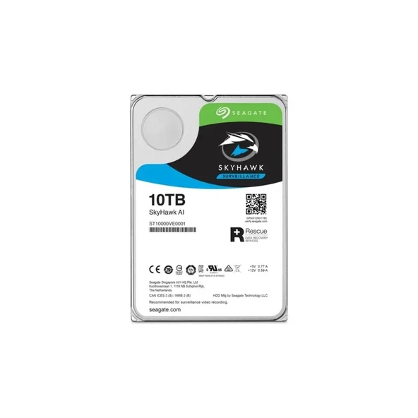 Western Digital Skyhawk AI 3.5" 10TB 256MB 7200 ST10000VE001       - Sıfır