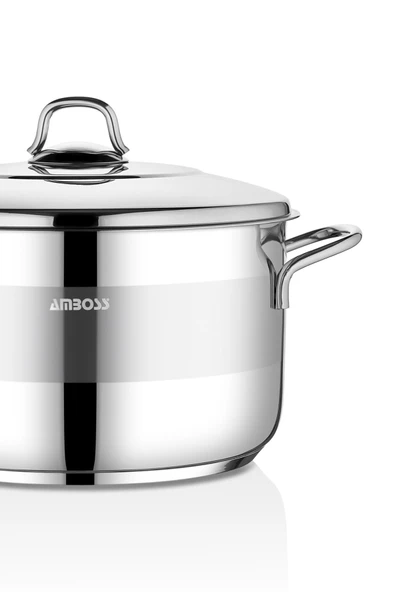 Saphire Paslanmaz Çelik 30 cm Çelik Kapaklı Derin Tencere - Resim 3