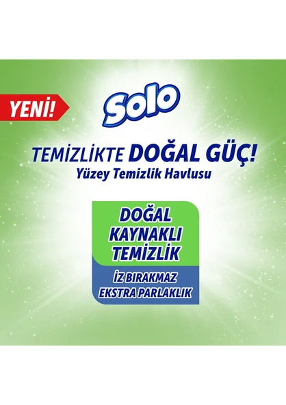 Solo Yüzey Temizleme Havlusu  Doğal Güç Okaliptus & Çam Esintisi 100 Yaprak x 4 adet - 3