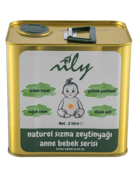 Nily Anne Bebek Serisi Erken Hasat Soğuk Sıkım Naturel Sızma Zeytinyağı (2L)