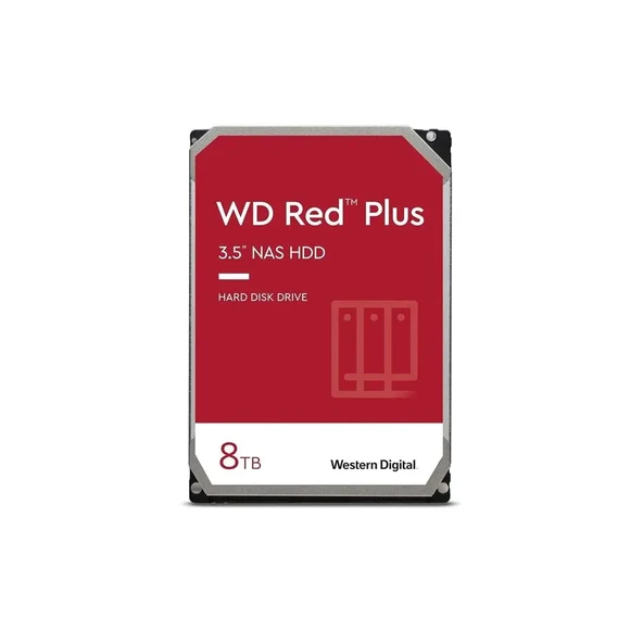 Western Digital 8TB Red Plus Nas 3.5" 5640RPM Sata3 -WD80EFPX       - Sıfır