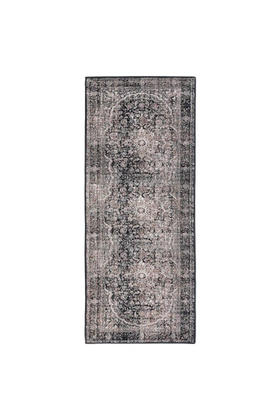 Eskitme Halı, Çok Renkli, 80x200 cm Dikdörtgen