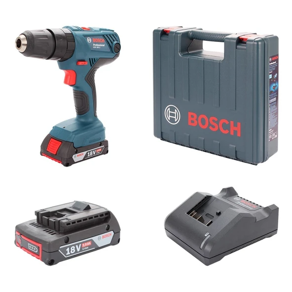 BOSCH GSB 180-LI Akülü Darbeli Vidalama + V-Line 103 Parça Aksesuar Seti - 3