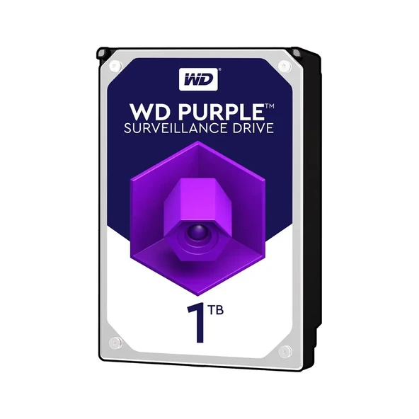 Western Digital 1 Tb Wd 3.5 Purple Sata3 5400RPM 64MB 7/24 Guvenlık WD11PURZ       - Sıfır