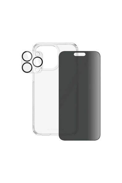 iPhone 15 Pro Max UWF Privacy Bundle Ekran & Kamera Koruyucu Kapak - Resim 4