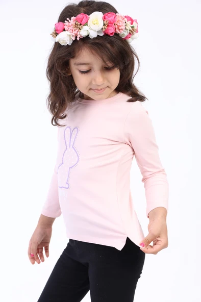 Toontoy Kız Çocuk Baskılı Tişört - 6