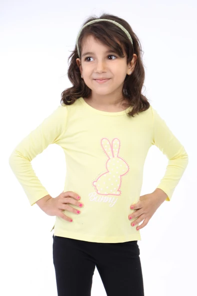 Toontoy Kız Çocuk Baskılı Tişört - 4