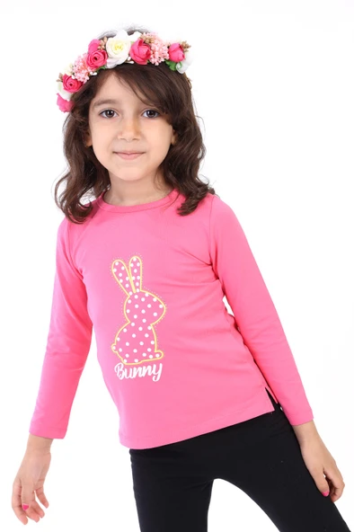 Toontoy Kız Çocuk Baskılı Tişört - 8
