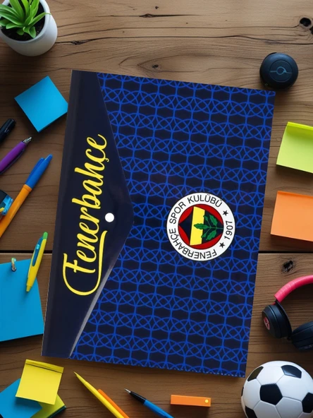 Fenerbahçe Taraftar A4 Çıtçıtlı Zarf Evrak Dosyası (1 Adet)