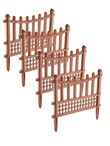 Elit Plastik Bahçe Çiti 4'lü Set 55x40 Cm - 12