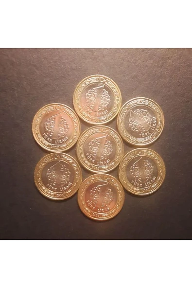Escoines Koleksiyon 39963680e6f3859c54 100.Yıl Büyük Taarruz'un Hatıra Parası Madeni 1tl çil 7adet - Resim 2