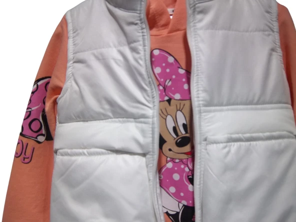 MINNIE BASKILI YELEKLİ KIZ TAKIM - 2