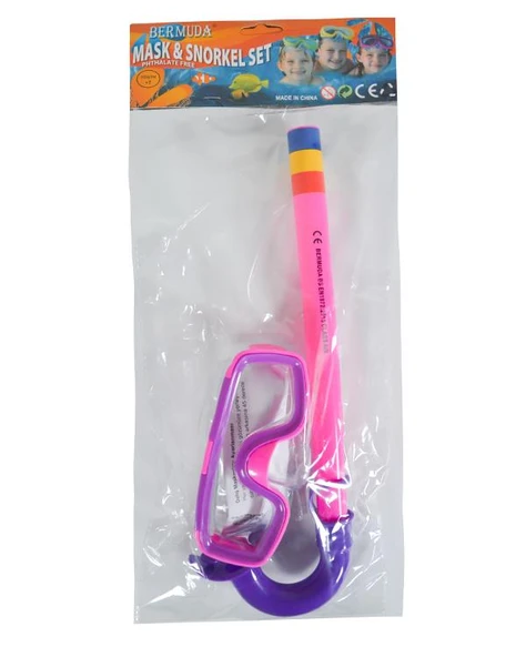 Bermuda Dalış Maskesi ve Şnorkel Seti Pembe