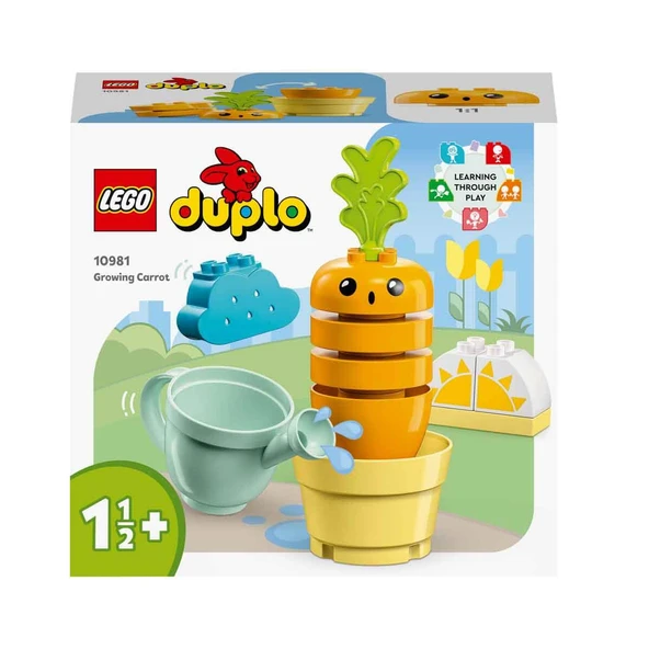 Duplo İlk Büyüyen Havucum 10981-18 Ay Ve Üzeri Küçük Çocuklar İçin Eğitici Oyuncak Yapım Seti