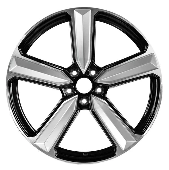 EMR-S1015-01 8x18" -5x112 ET35 66.45 Deep Black Silver Diamond Jant (4 Adet) - Resim 2