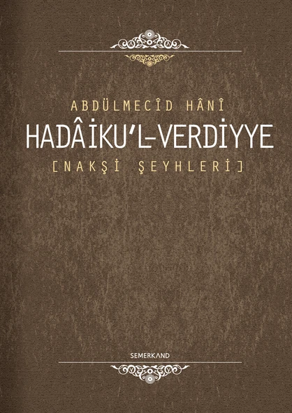 Hadaikul Verdiyye | Nakşibendi Şeyhleri | Abdülmecid Hani ürün görseli 1