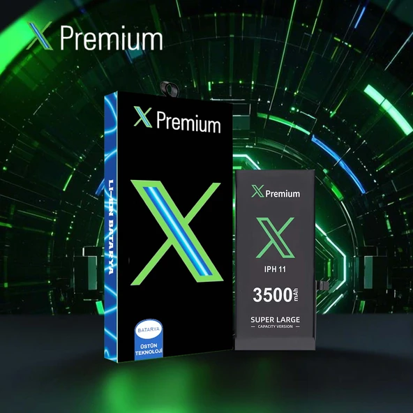 X Premium iPhone 11 Yüksek Kapasiteli Batarya Pil 3500 mAh