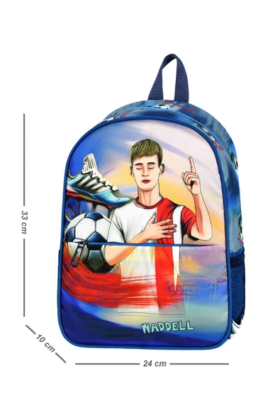 Waddell Lisanslı Futbol Temalı Anaokul Kreş Sırt Çantası 25501