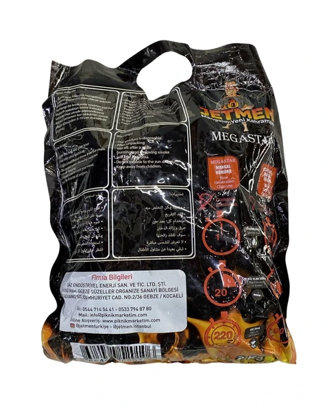 Jetmen Megastar Pro Geliştirilmiş Mangal Kömürü 2 Kg - 2
