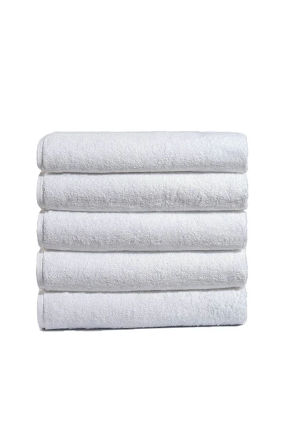 5 li El Yüz Otel Havlusu 50x90 Cm Beyaz 20/2 Ring 250 Gr