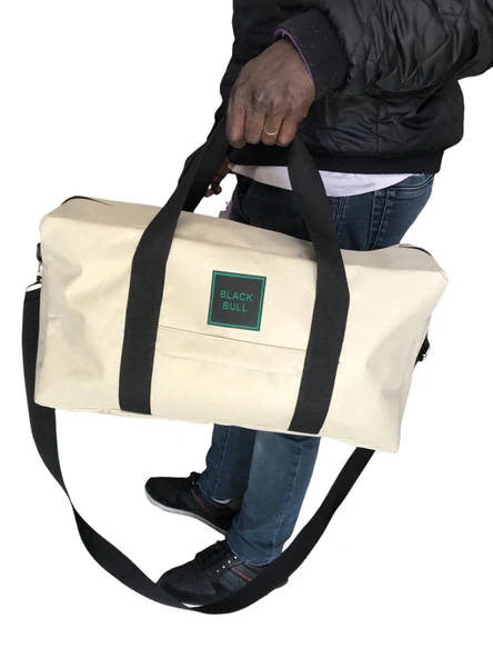 Bej Renk Fit Spor Çanta Valiz Su Geçirmez Gizli Fermuarlı - 4