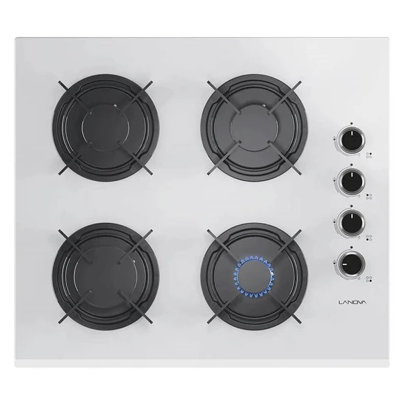 Lanova Mano 2106TW01 - G16400-202 - 3220W6 Beyaz Cam Ankastre Set - Resim 3