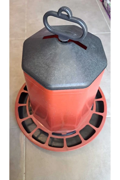Kalın Plastik Tavuk Yemlik, Civciv ve Tavuk Yemliği 15 kg ( 15 litre hacimli)