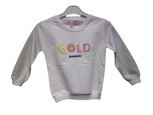 GOLD NAKIŞLI KIZ SWEATSHIRT - 3