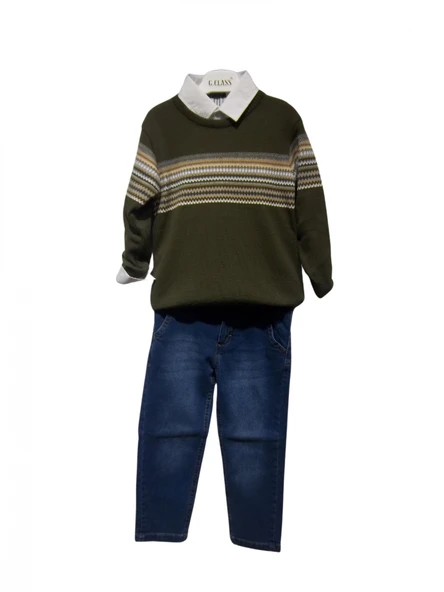 JEANS PANTOLONLU KAZAKLI ERKEK TAKIM ürün görseli 1