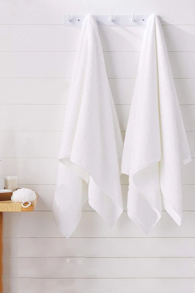 5 li El Yüz Otel Havlusu 50x90 Cm Beyaz 20/2 Ring 250 Gr - 2