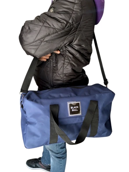 Lacivert Renk Fit Spor Çanta Valiz Su Geçirmez Gizli Fermuarlı