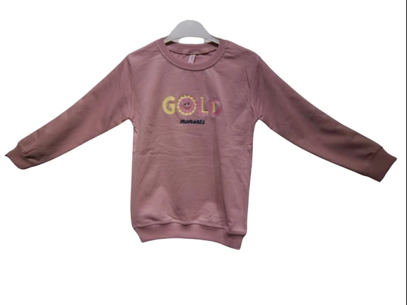 GOLD NAKIŞLI KIZ SWEATSHIRT - 2