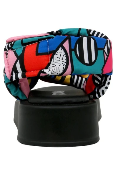 Kadın Vegan Çok Renkli Kalın Taban Sandalet - Painting In Harmony Tasarım - 6