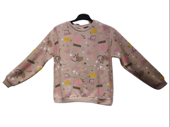 KALP BASKILI KIZ SWEATSHIRT - 7