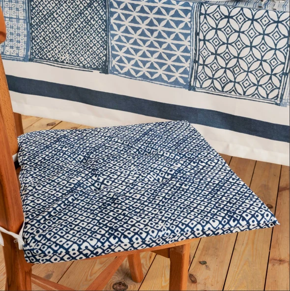 Karaca Home Costore Baskılı Minder 45x45 cm Mavi
