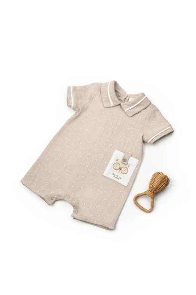 Bebek Kısa Kollu Tulum, %100% pamuk, Bebek ve Yenidoğan Serisi - CSYM7105